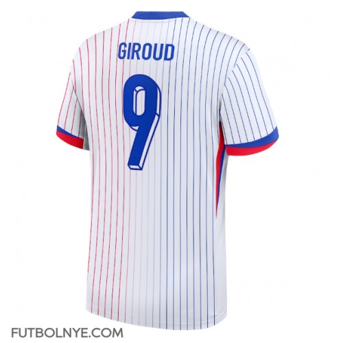 Camiseta Francia Olivier Giroud #9 Visitante Equipación Eurocopa 2024 manga corta